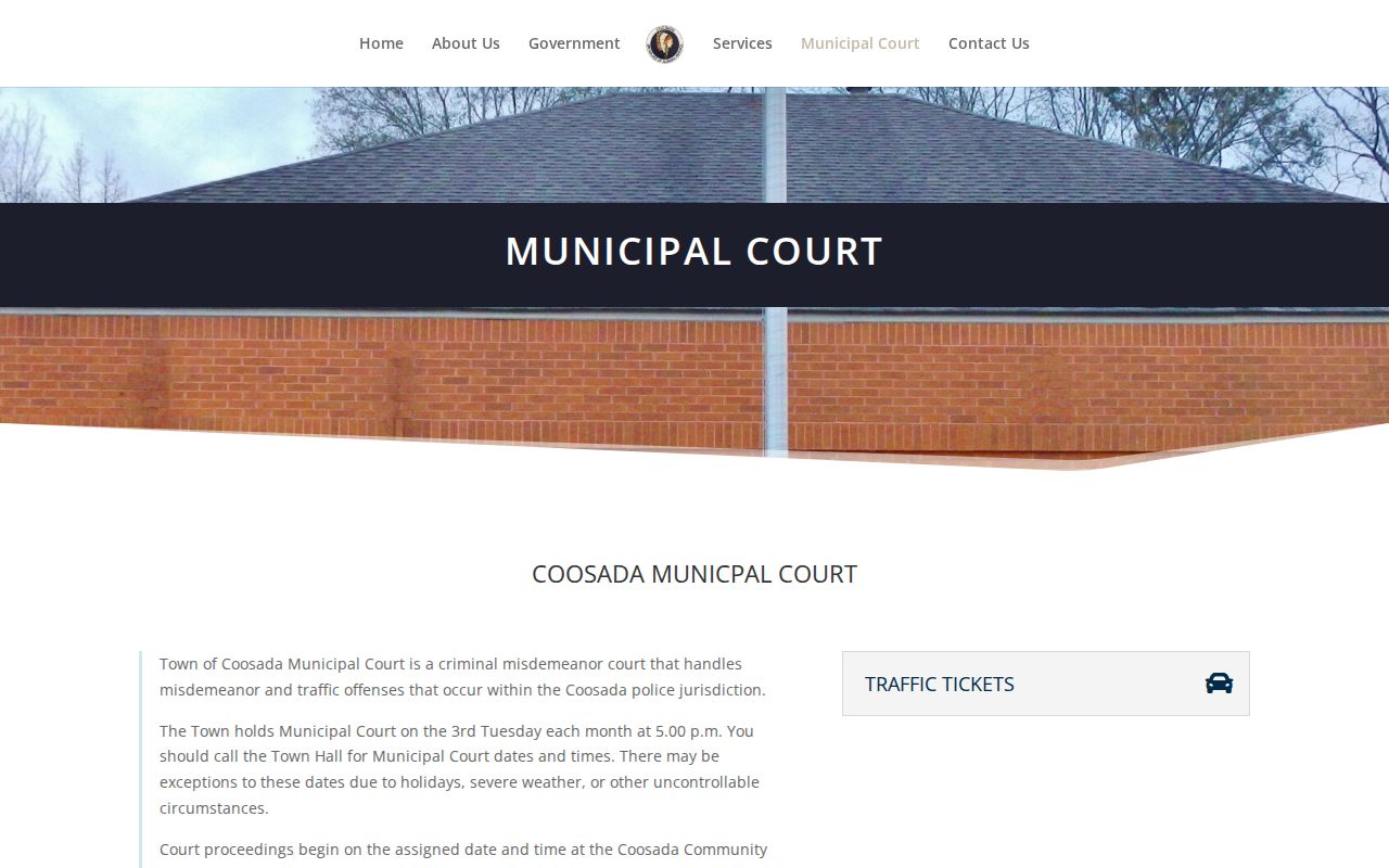 Coosada court docket official municipal court schedule