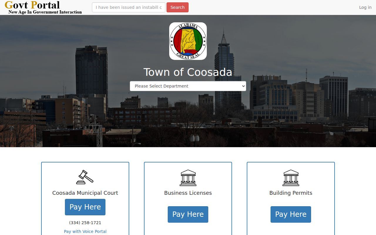 Coosada court docket municipal payment portal