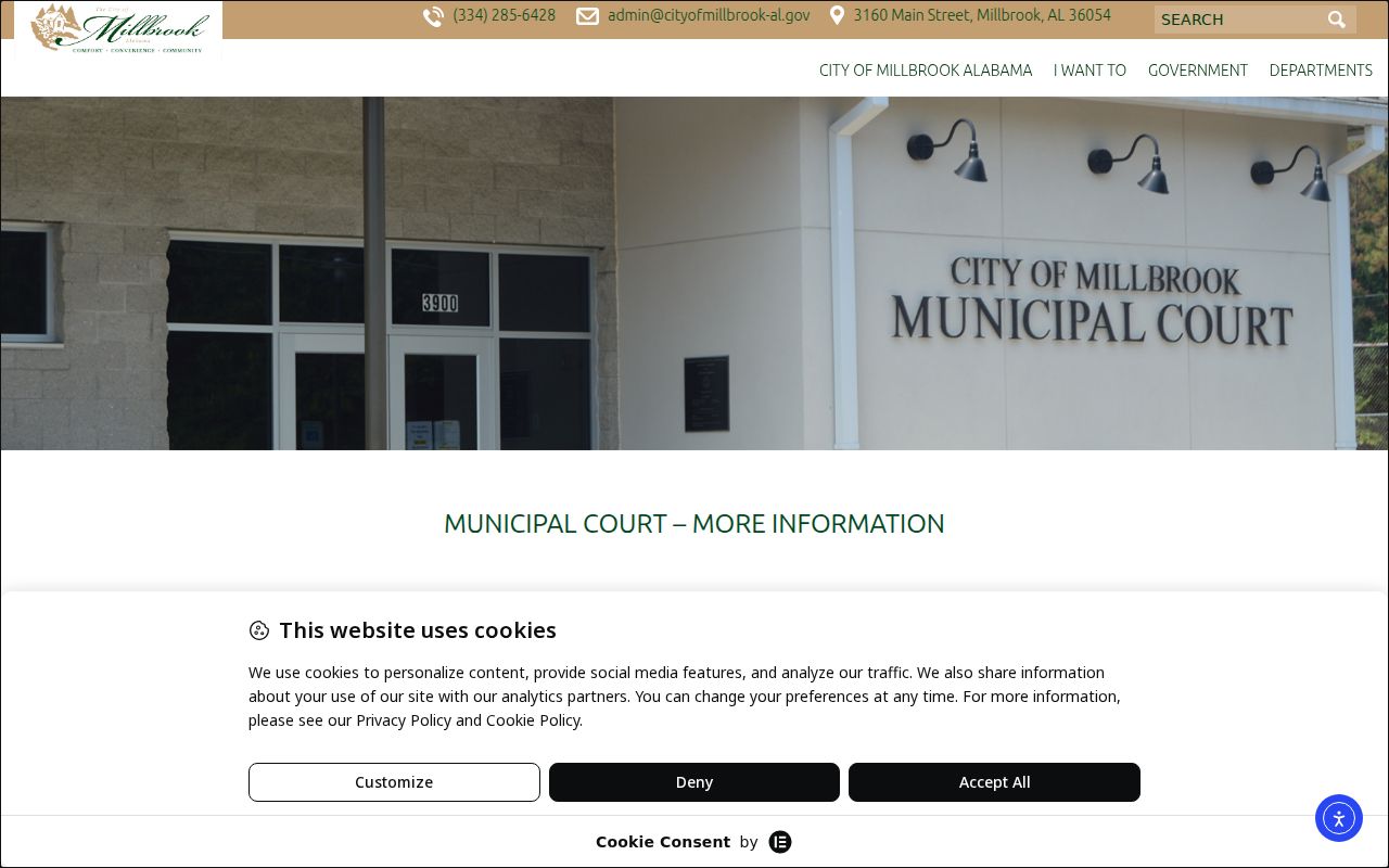 Millbrook court docket ticket instructions and payment information